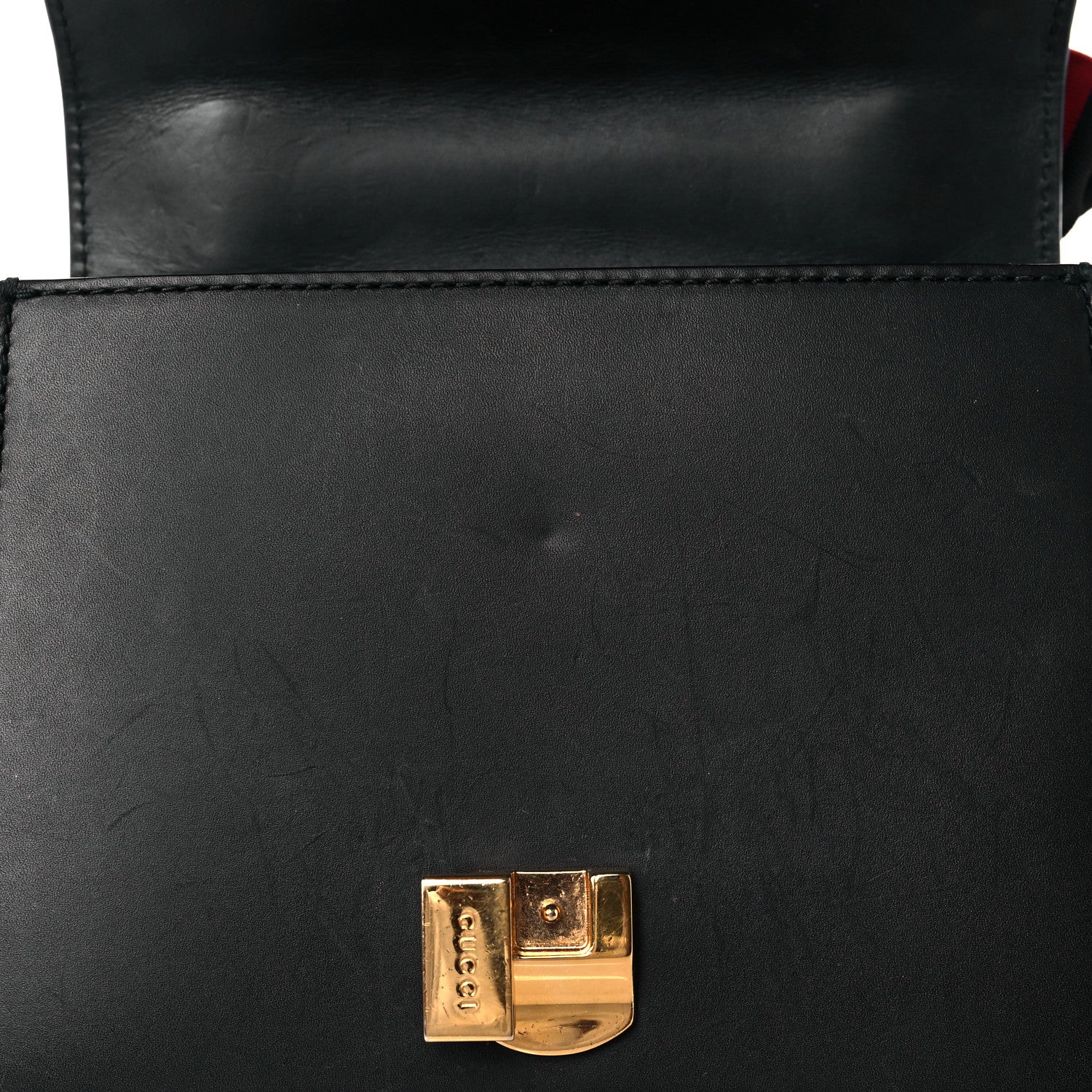 Gucci Calfskin Mini Sylvie Chain Shoulder Bag Black 13 of 13