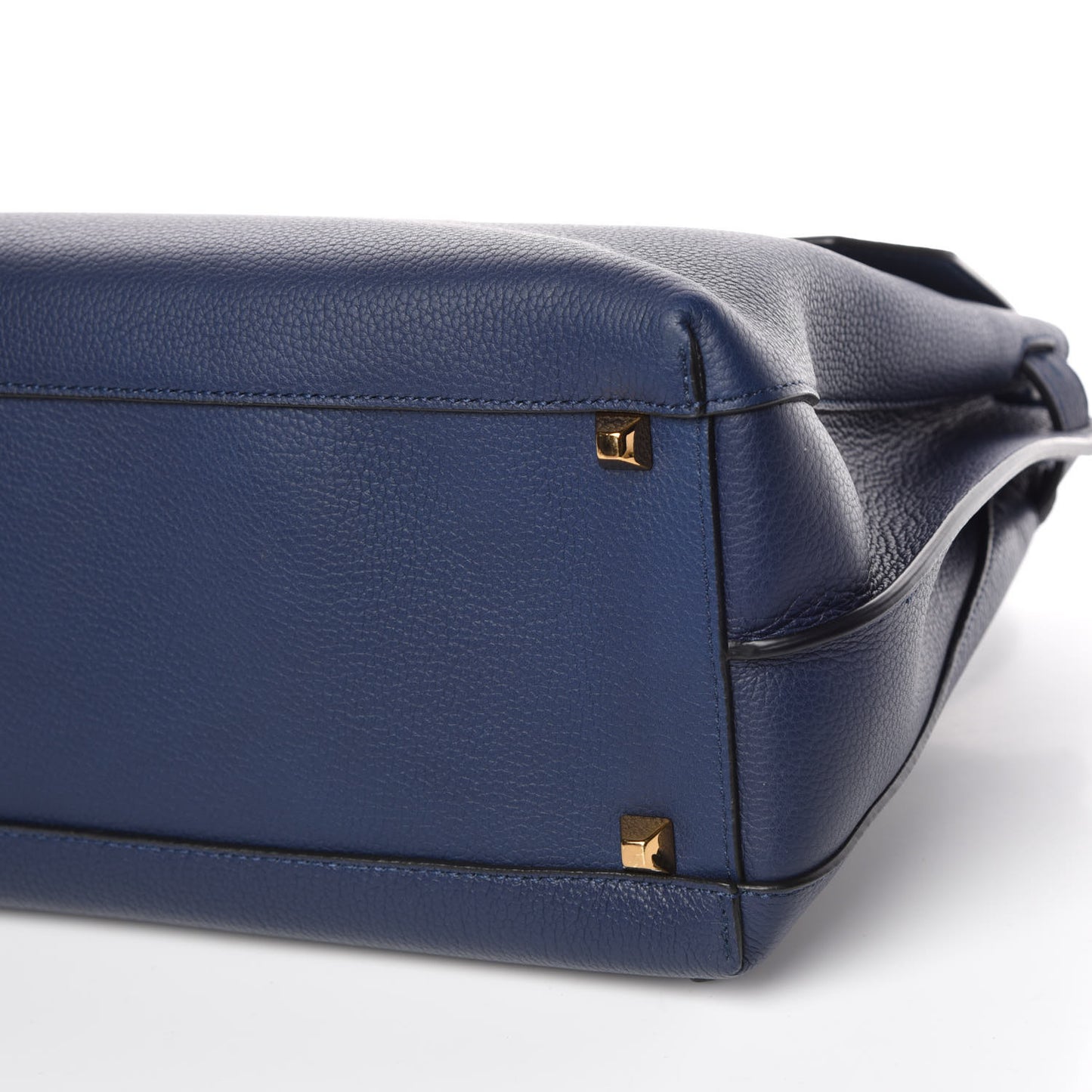 Pebbled Calfskin Medium Milla Backpack Navy Blue