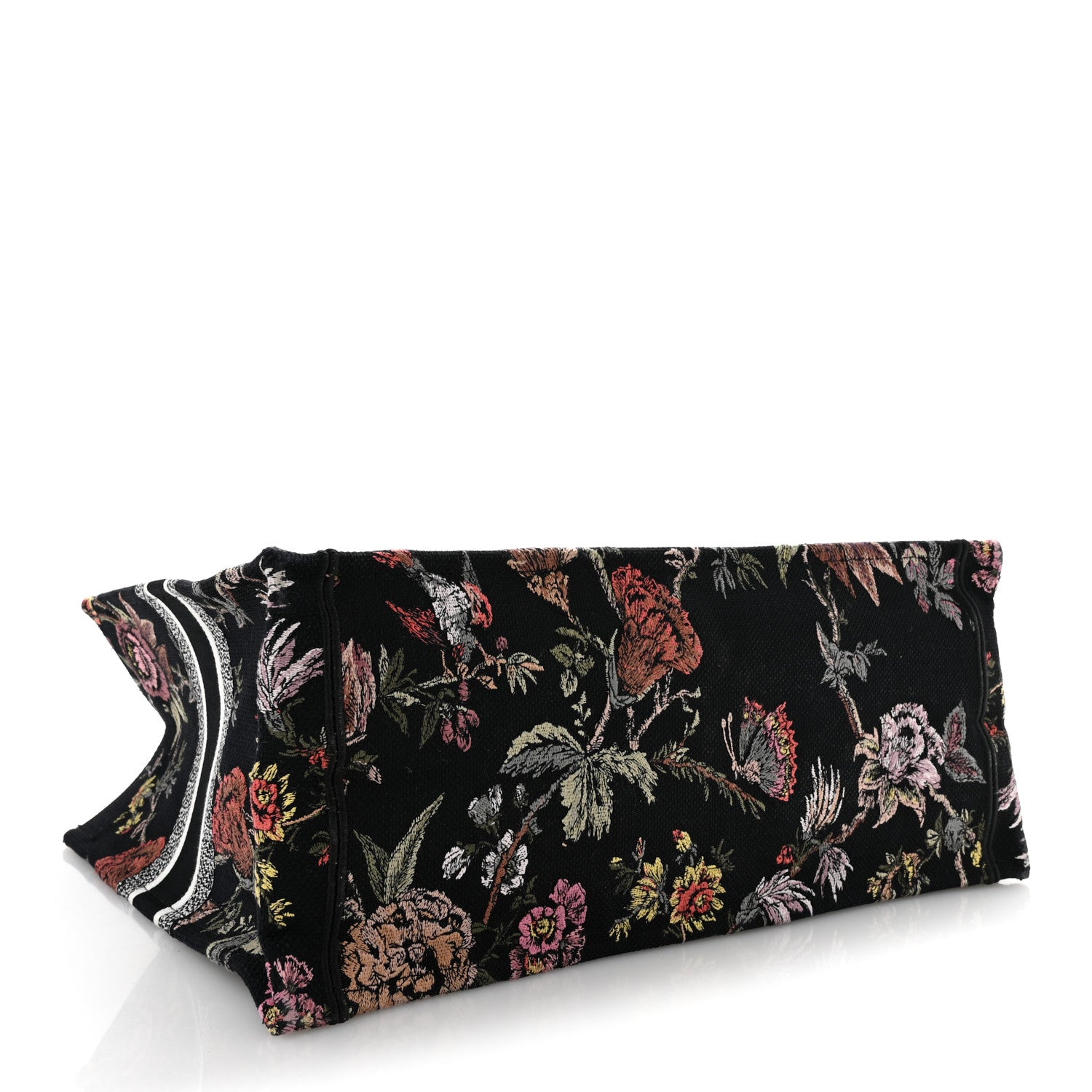 Christian Dior Canvas Jardin Botanique Embroidered Large Book Tote Black Multicolor 4 of 14