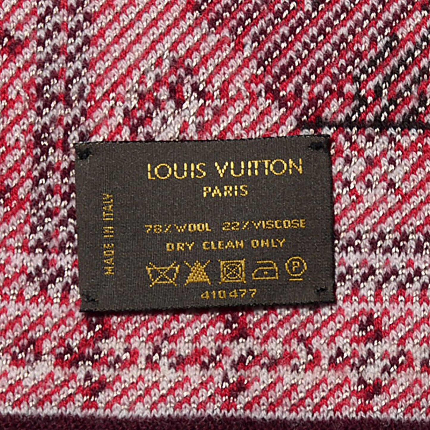 Wool Maille Flocon Scarf Scandinavian Red