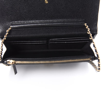 Chanel Caviar Quilted Golden Class Wallet On Chain WOC Black 5 of 11