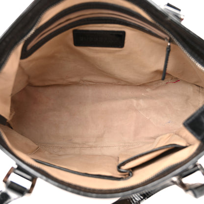 Burberry Patent Trim Nova Check Shopper Tote Black 5 of 21