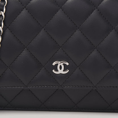 Chanel Lambskin Quilted Wallet On Chain WOC Black 9 of 9