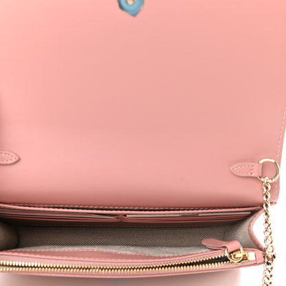 Jimmy Choo Calfskin Crocodile Embossed Palace Crossbody Pink 4 of 10