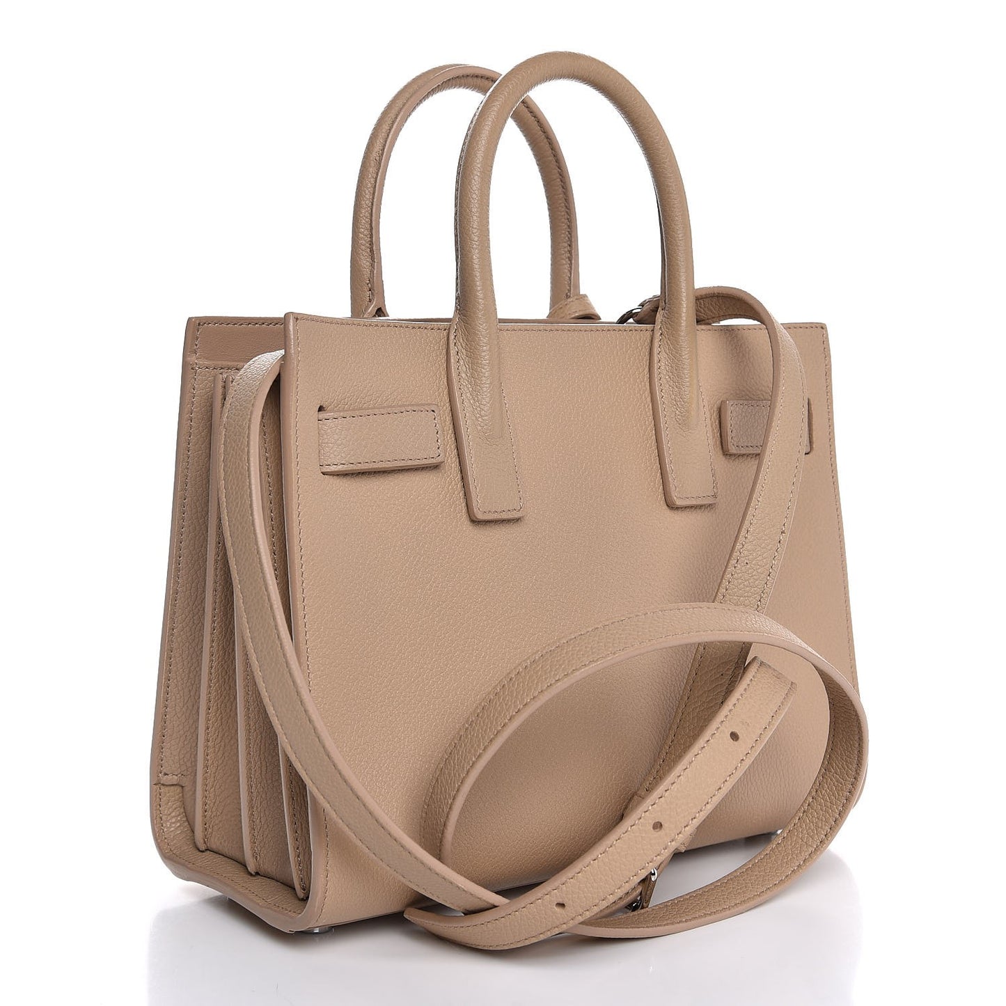 Grained Calfskin Small Sac De Jour Taupe