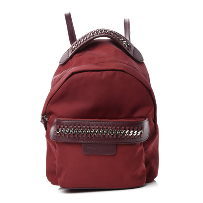 Stella McCartney Nylon Eco Alter Nappa Mini Falabella GO Backpack Burgundy 1 of 9