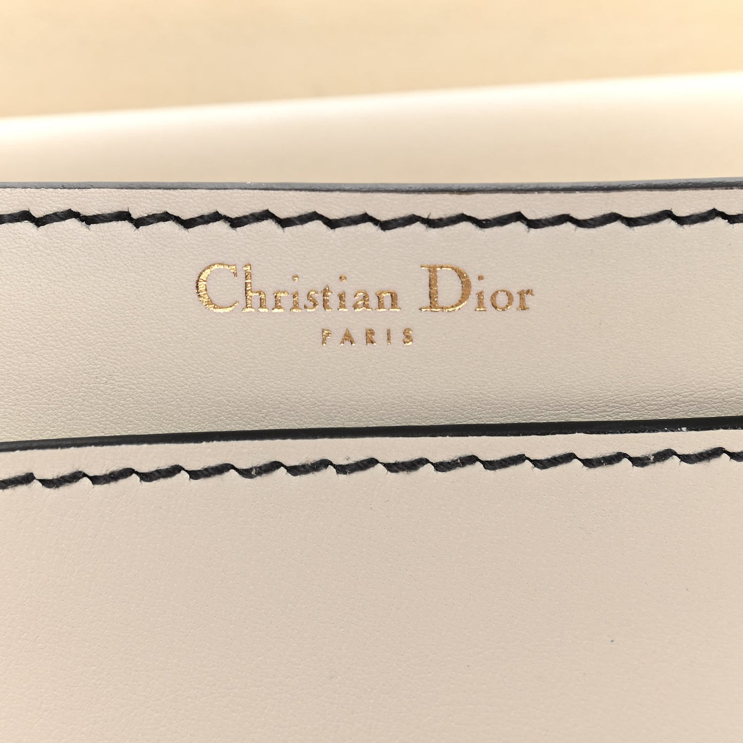 Calfskin J'Adior Chain Flap Bag Off White