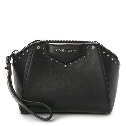 Givenchy Calfskin Small Studded Antigona Beauty Wristlet Black 1 of 10
