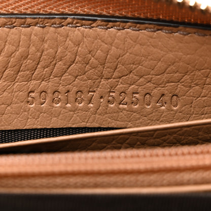 Gucci Pebbled Calfskin Soho Zip Around Wallet Camelia 7 of 8
