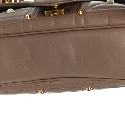 Gucci Calfskin Matelasse Studded Medium Pearly GG Marmont Shoulder Bag Porcelain Rose 11 of 11