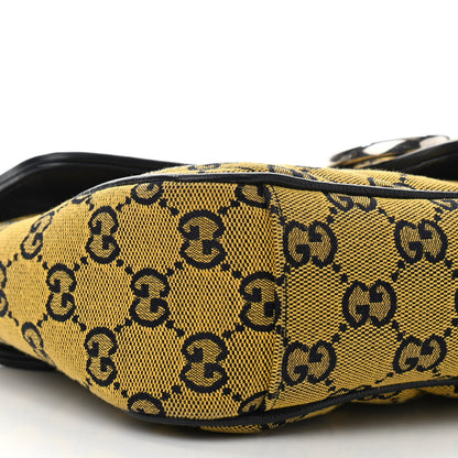 Gucci Monogram Multicolor Matelasse Diagonal Small GG Marmont Shoulder Bag Yellow Blue 10 of 11