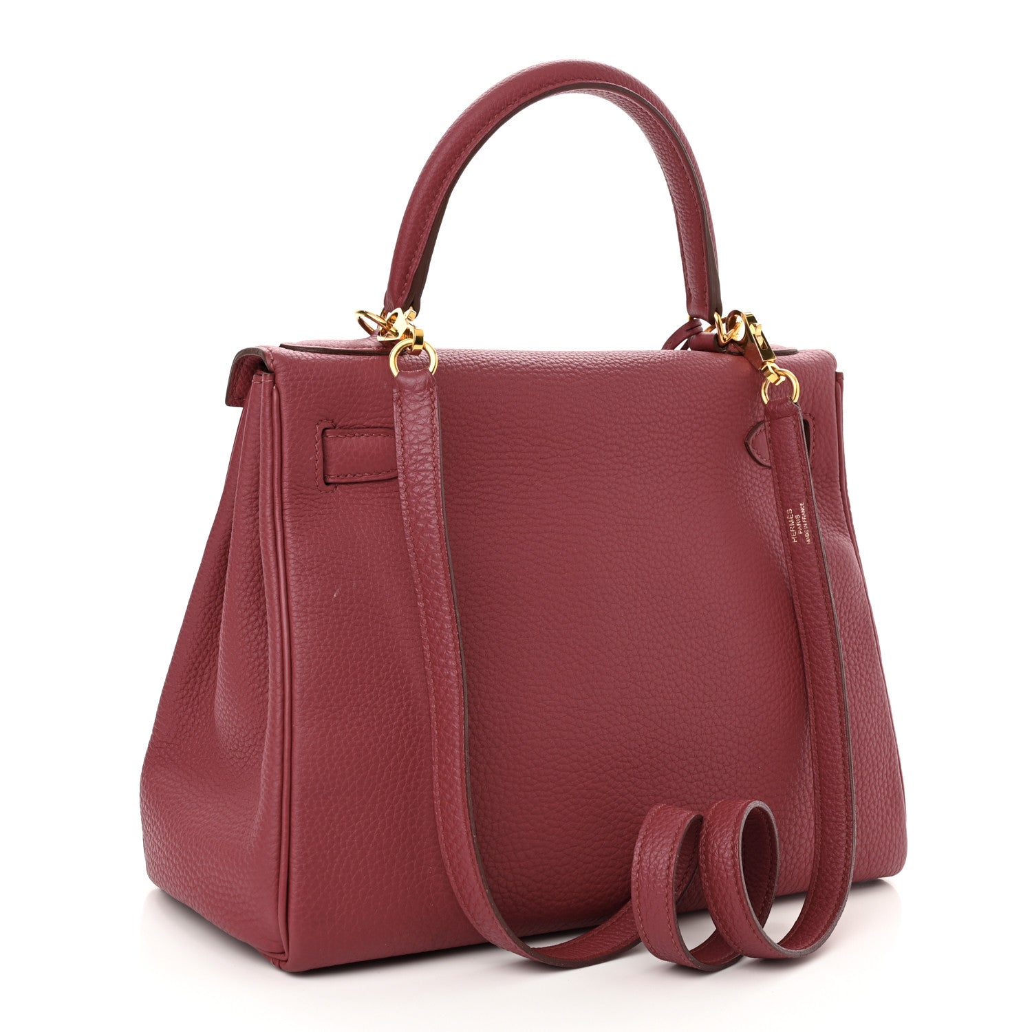 Hermes Togo Kelly Retourne 28 Rouge Grenat 3 of 11