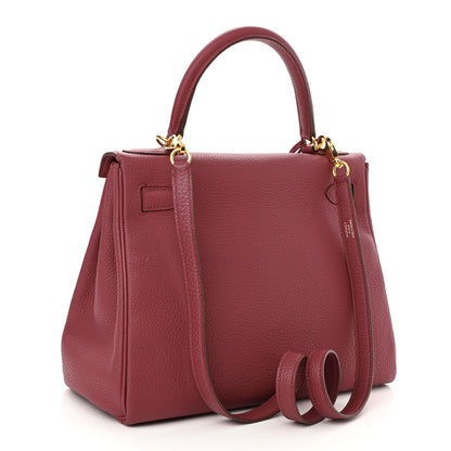 Hermes Togo Kelly Retourne 28 Rouge Grenat 3 of 11