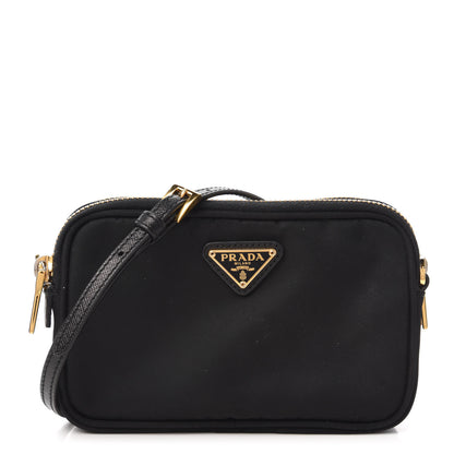 Prada Tessuto Nylon Mini Camera Crossbody Bag Black 1 of 9
