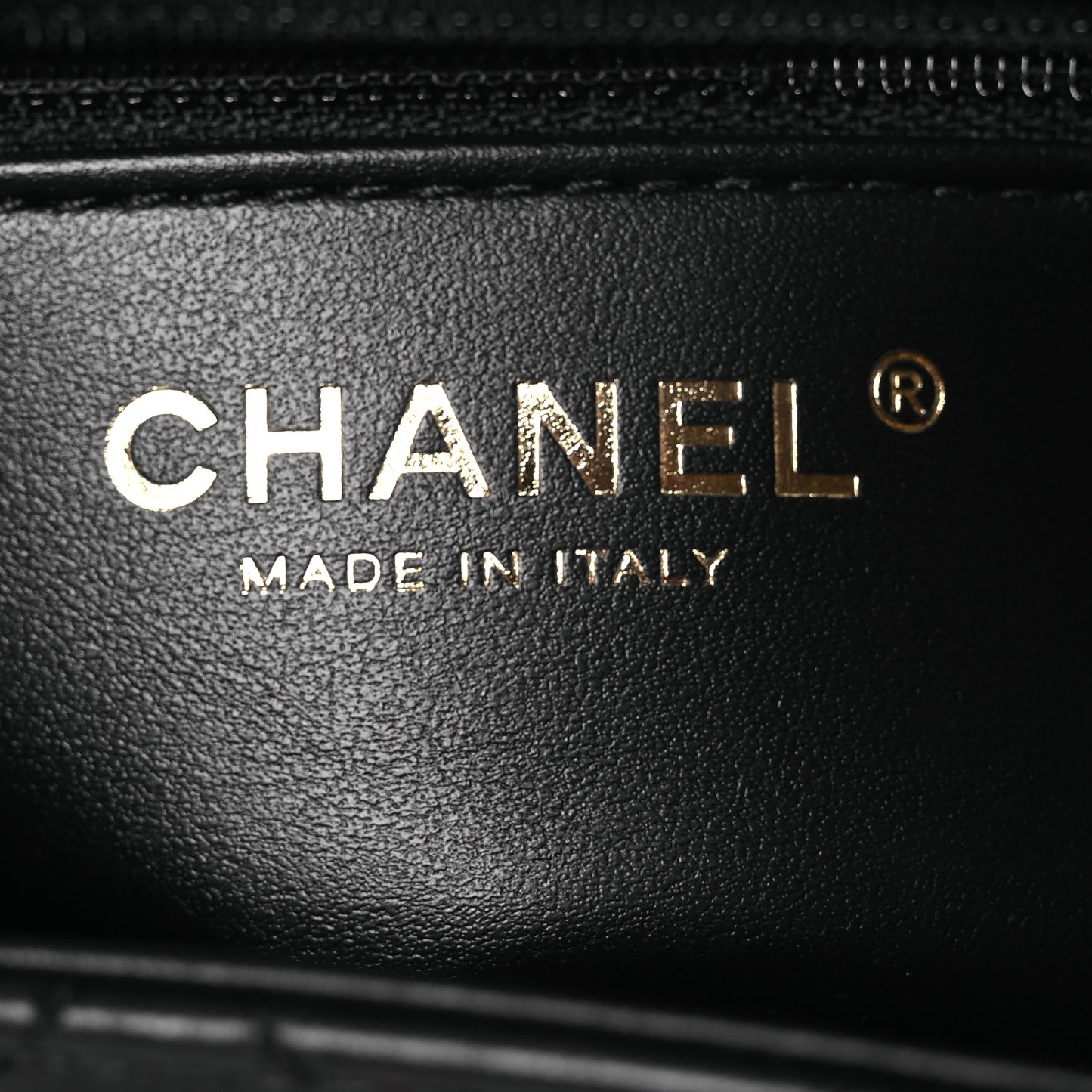 Shiny Aged Calfskin Quilted Nano Kelly Shopper Black