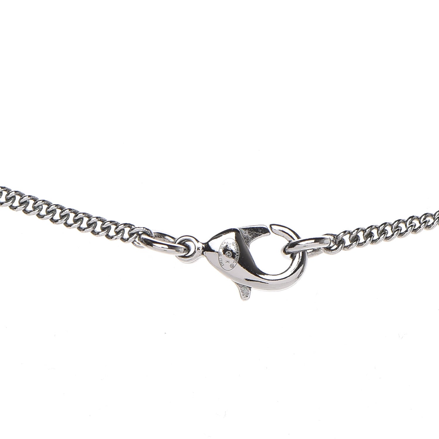Chanel Ruthenium Crystal Star CC Necklace Iridescent Pink 6 of 6
