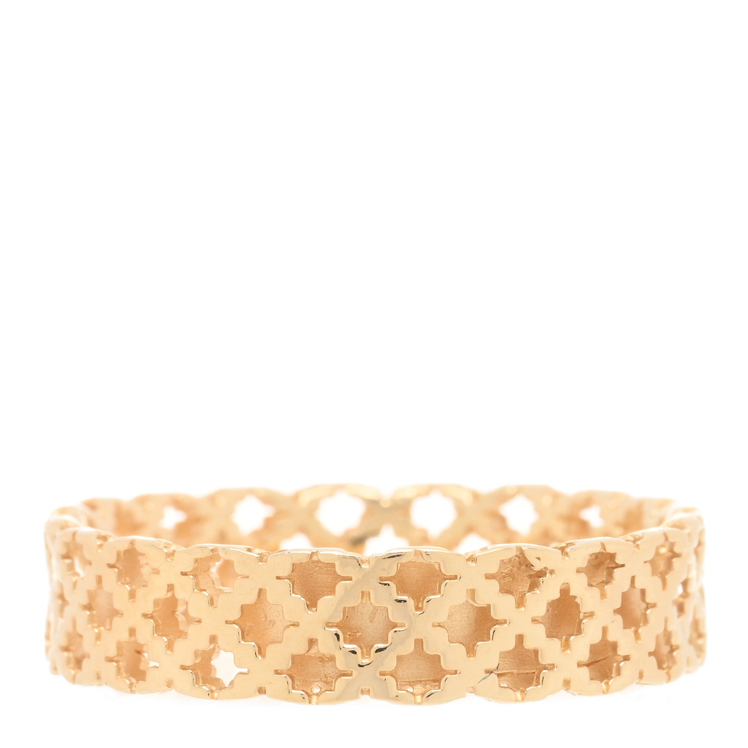 Gucci 18K Yellow Gold Thin Diamantissima Ring 53 6.25 3 of 4