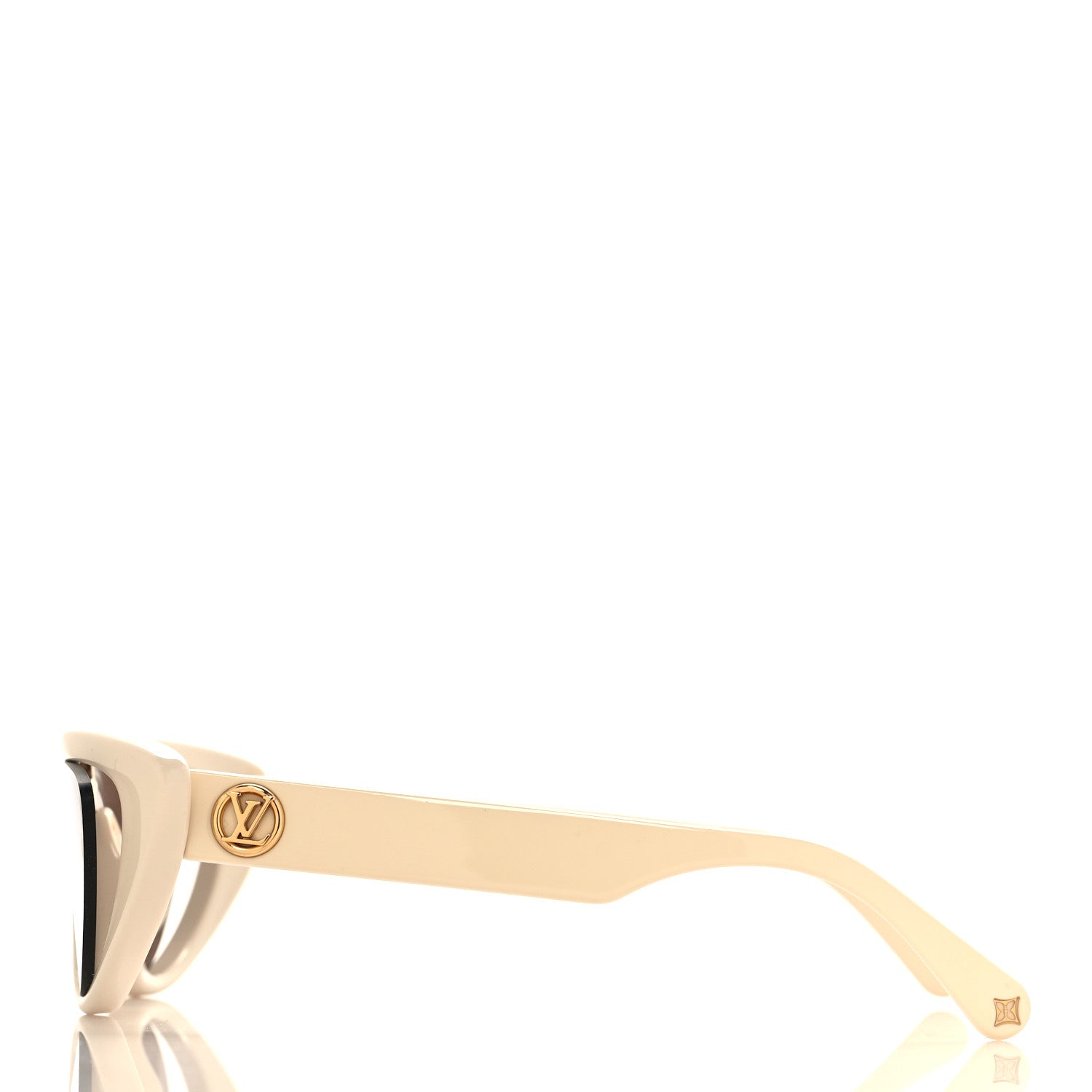 Louis Vuitton Acetate Split Cat Eye Sunglasses Z2218U White 3 of 7
