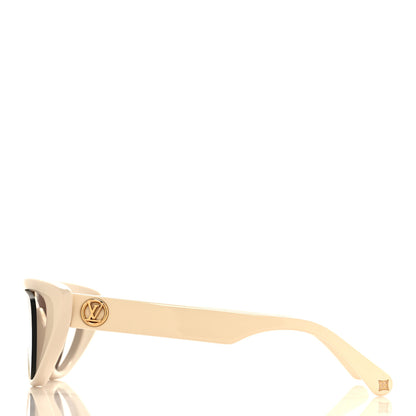 Louis Vuitton Acetate Split Cat Eye Sunglasses Z2218U White 3 of 7