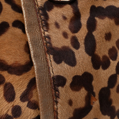 Valentino Garavani Calf Hair Leopard Print Shoulder Bag Gold 22 of 24