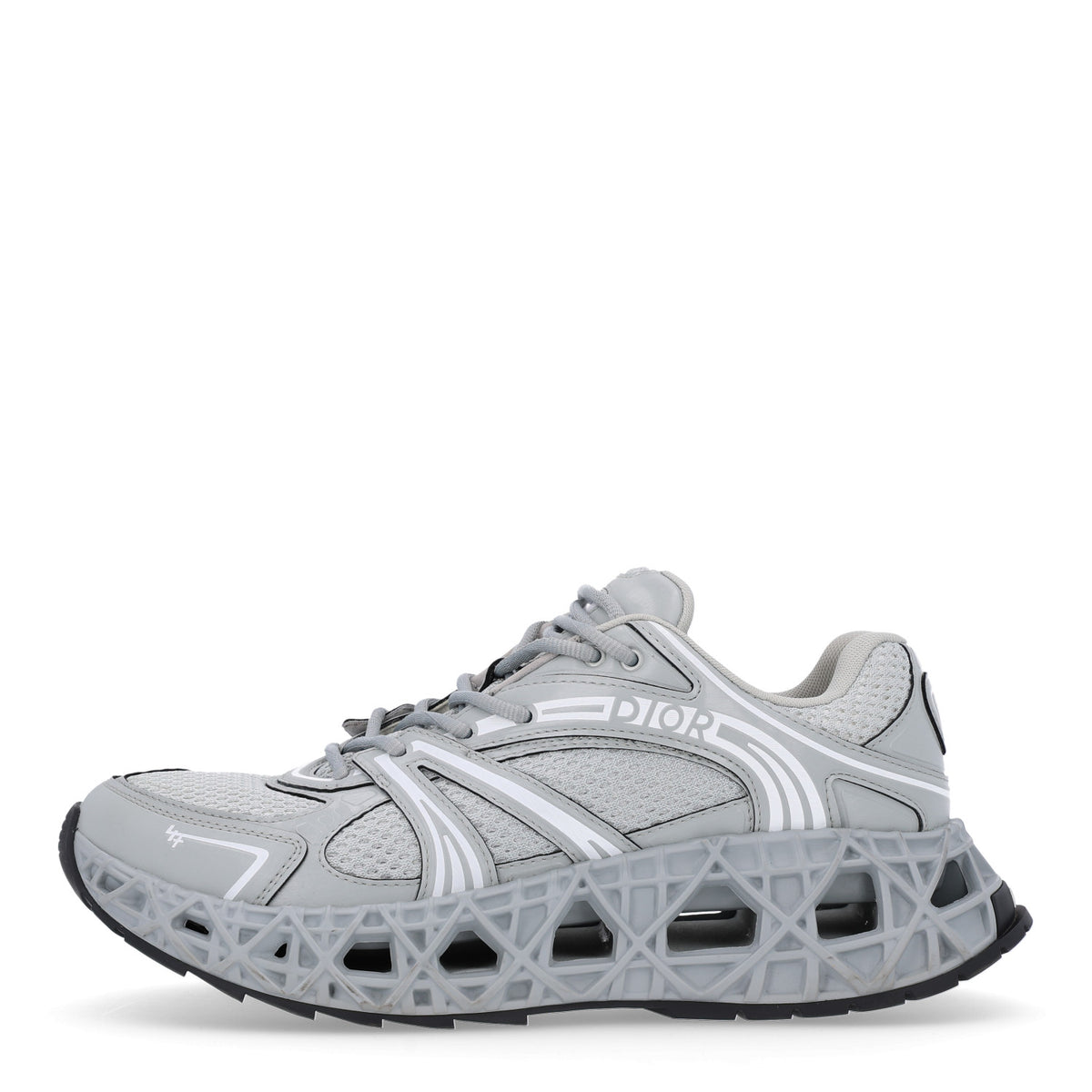 Technical Mesh Calfskin Mens B35 NXXT Sneakers 42 Grey