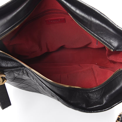 Chanel Aged Calfskin Quilted Maxi Gabrielle Hobo Black 4 of 9