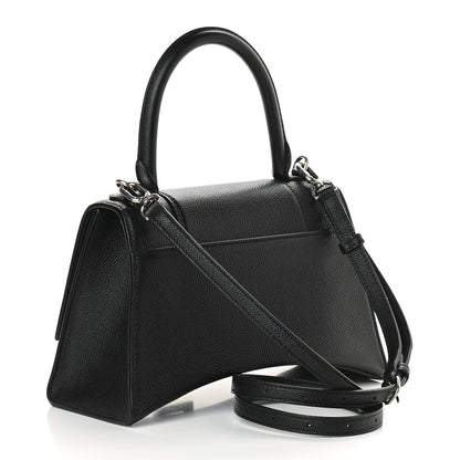 Balenciaga Grained Calfskin Small Hourglass Top Handle Bag Black 3 of 9