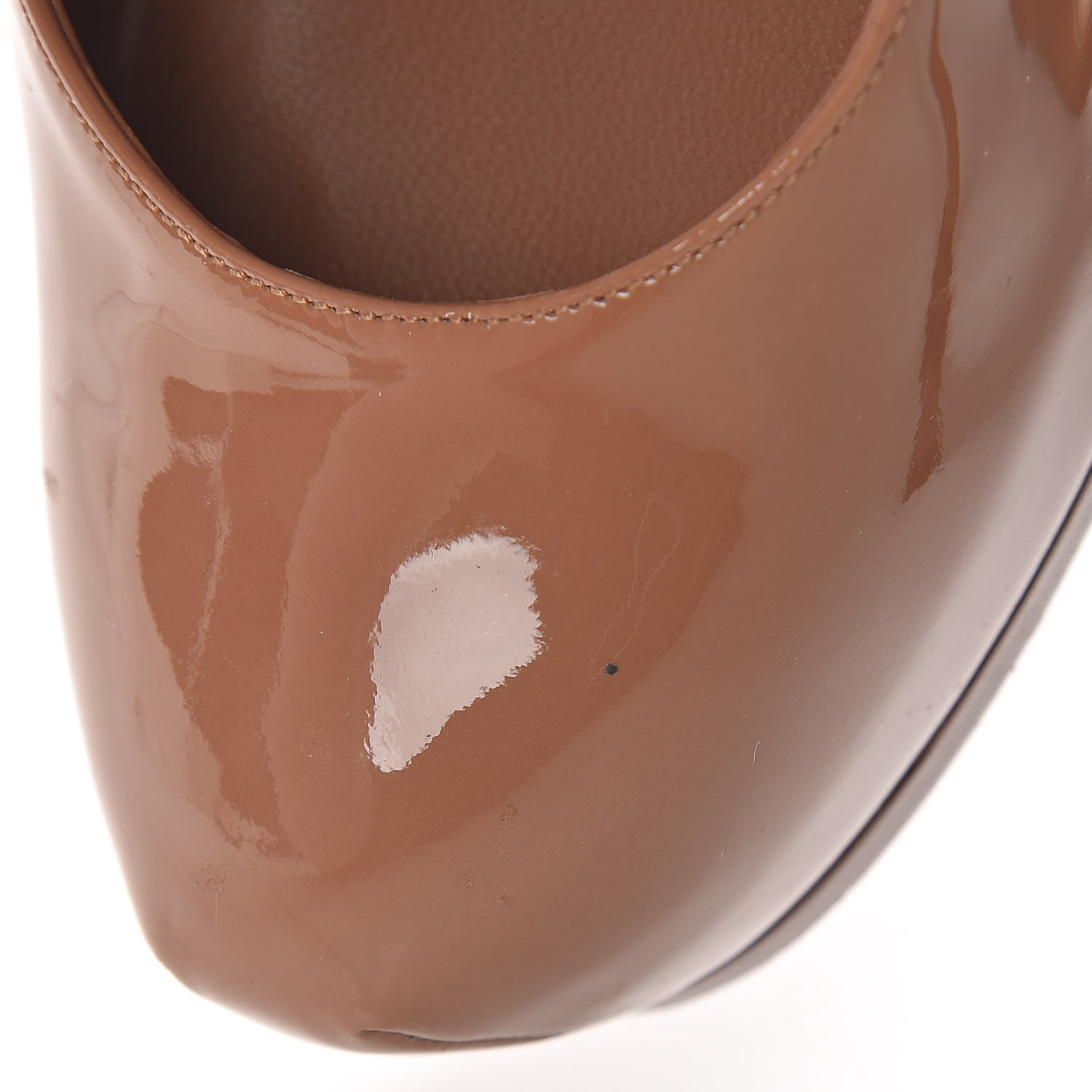 Saint Laurent Patent Tribtoo 80 Platform Pump 37.5 Soft Nude 16 of 17