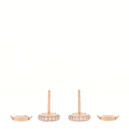 Hermes 18K Rose Gold Diamond New Farandole Earrings 3 of 5