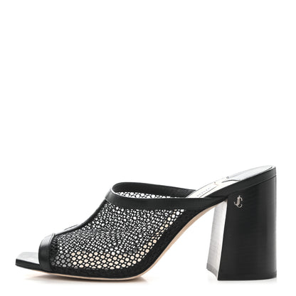 Jimmy Choo Net Nappa Joud 85 Mule Sandals 40.5 Black 1 of 8