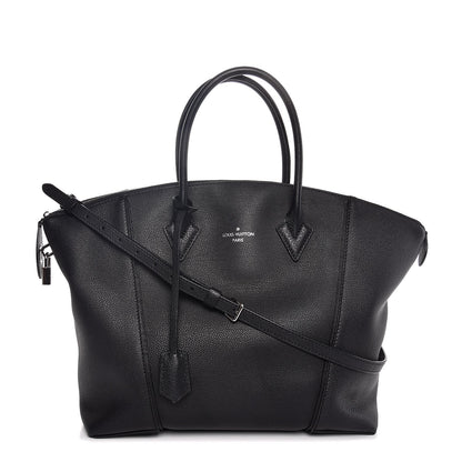 Louis Vuitton Veau Cachemire Soft Lockit MM Black 1 of 5