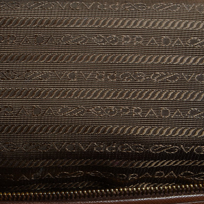 Prada Saffiano Lux Large Double Zip Tote Cocoa 9 of 12