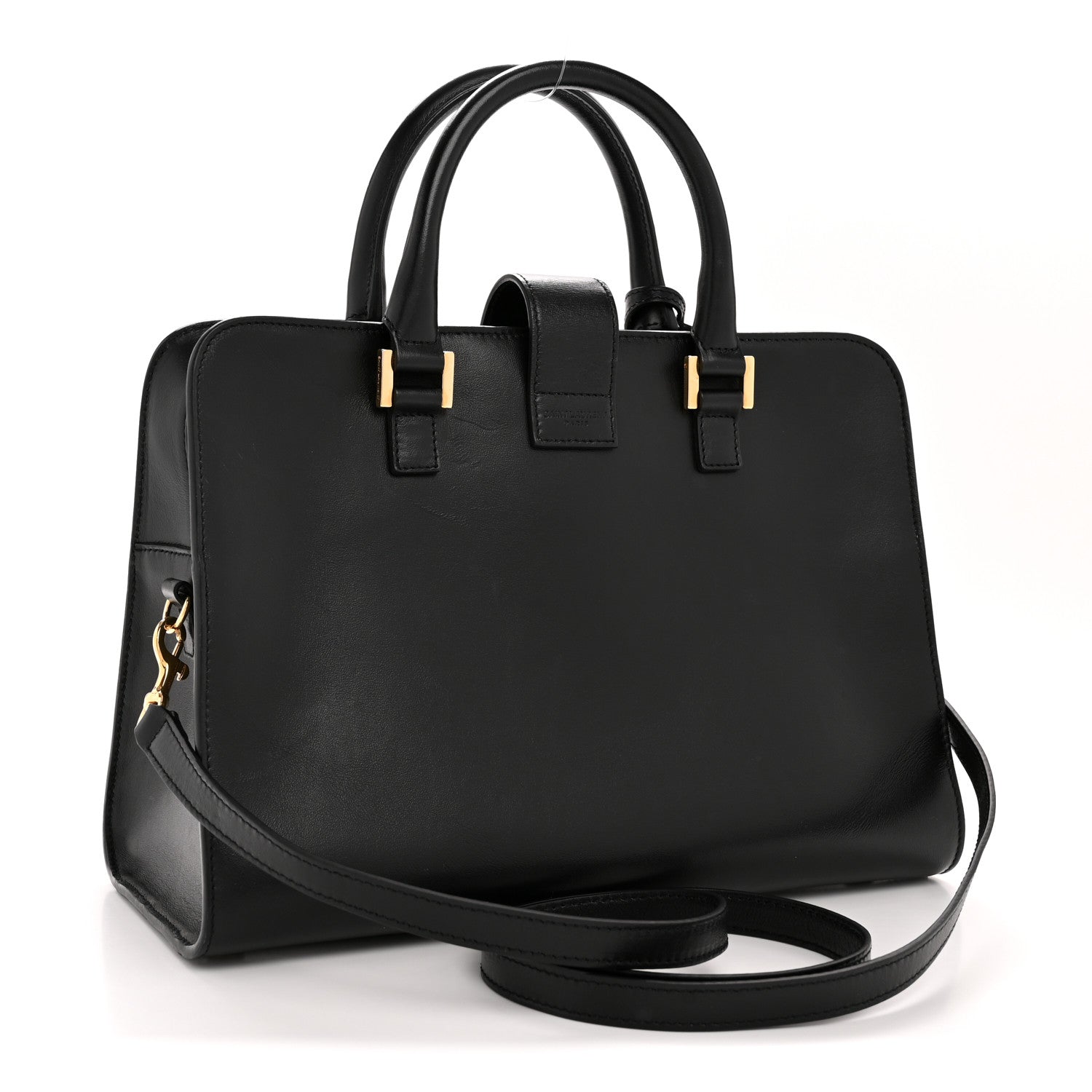 Saint Laurent Smooth Calfskin Small Monogram Cabas Black 3 of 13