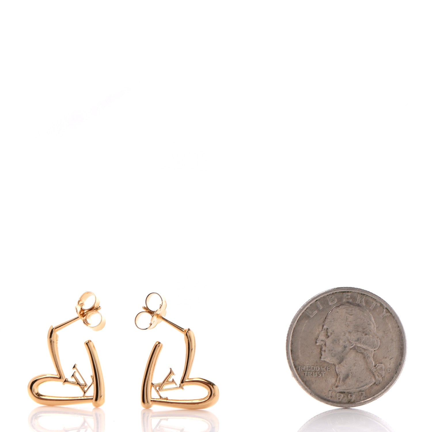 Louis Vuitton Fall In Love Heart Earrings PM Gold 2 of 6