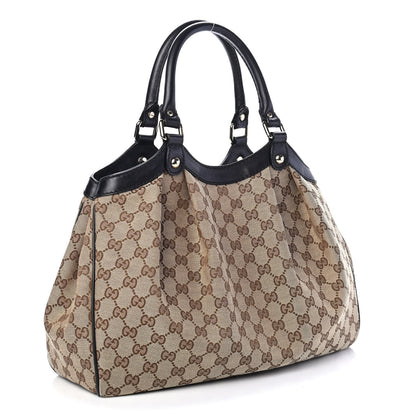Gucci Monogram Medium Sukey Tote Beige Ebony Black 3 of 10