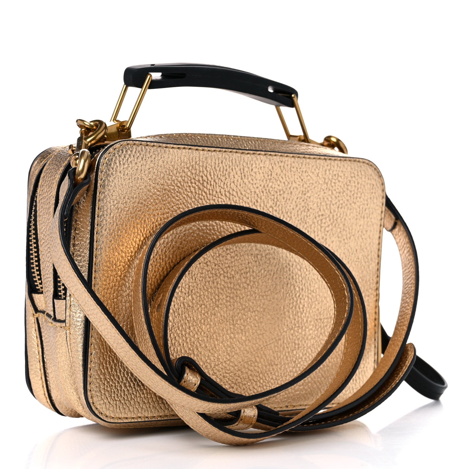 Marc Jacobs Metallic Calfskin The Box 20 Crossbody Gold 3 of 11