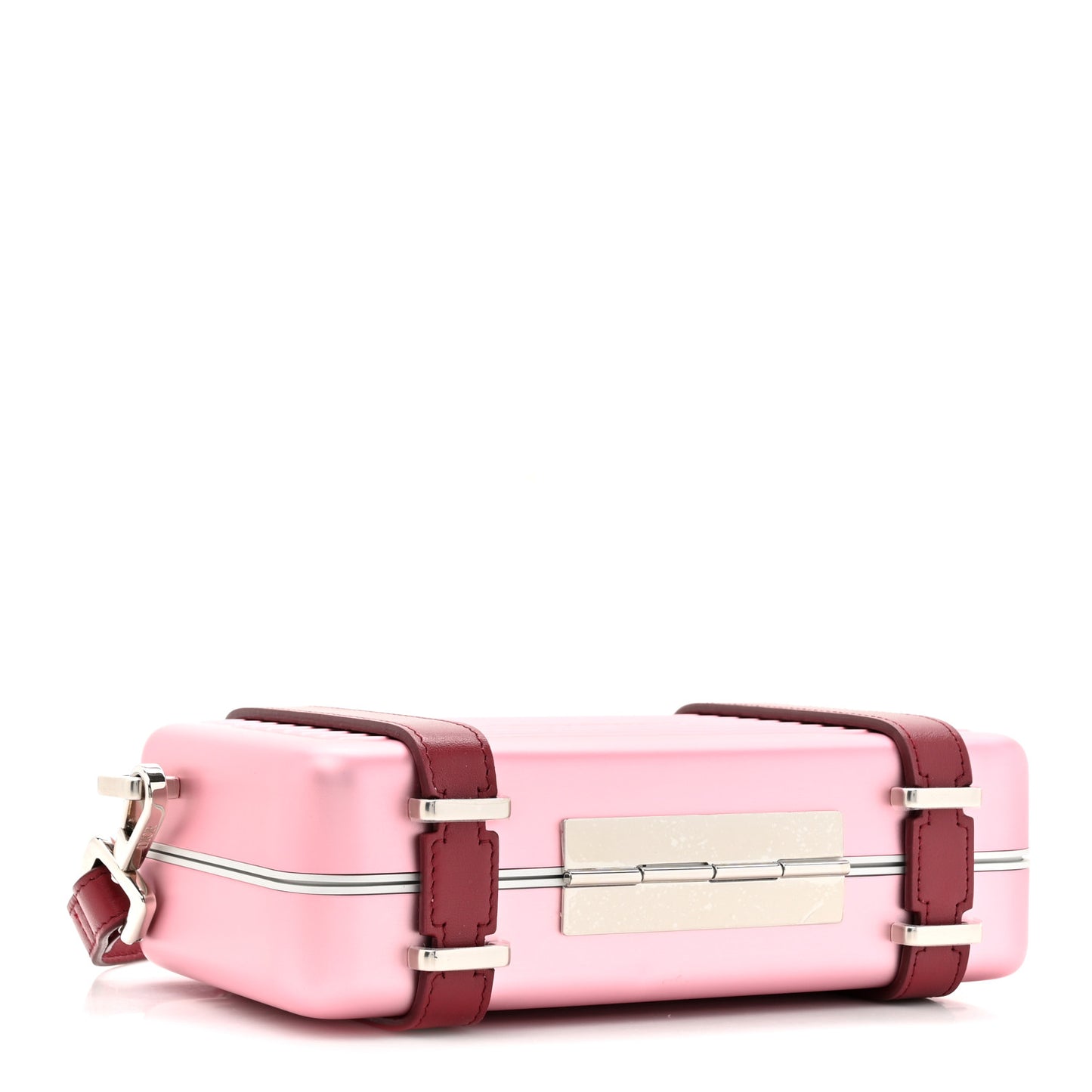X RIMOWA Aluminum Personal Clutch On Strap Rose