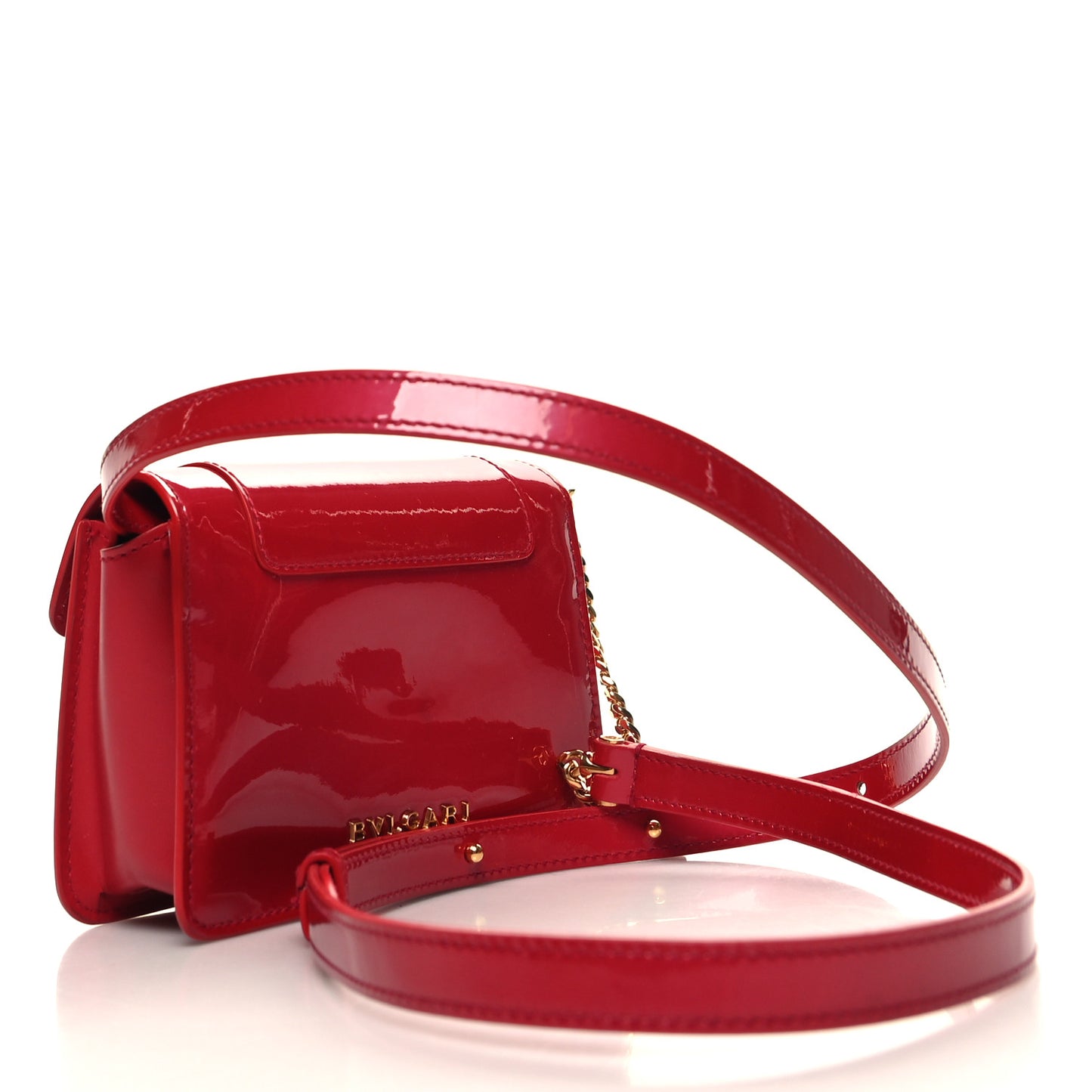 Patent Serpenti Forever Mini Shoulder Bag Pink