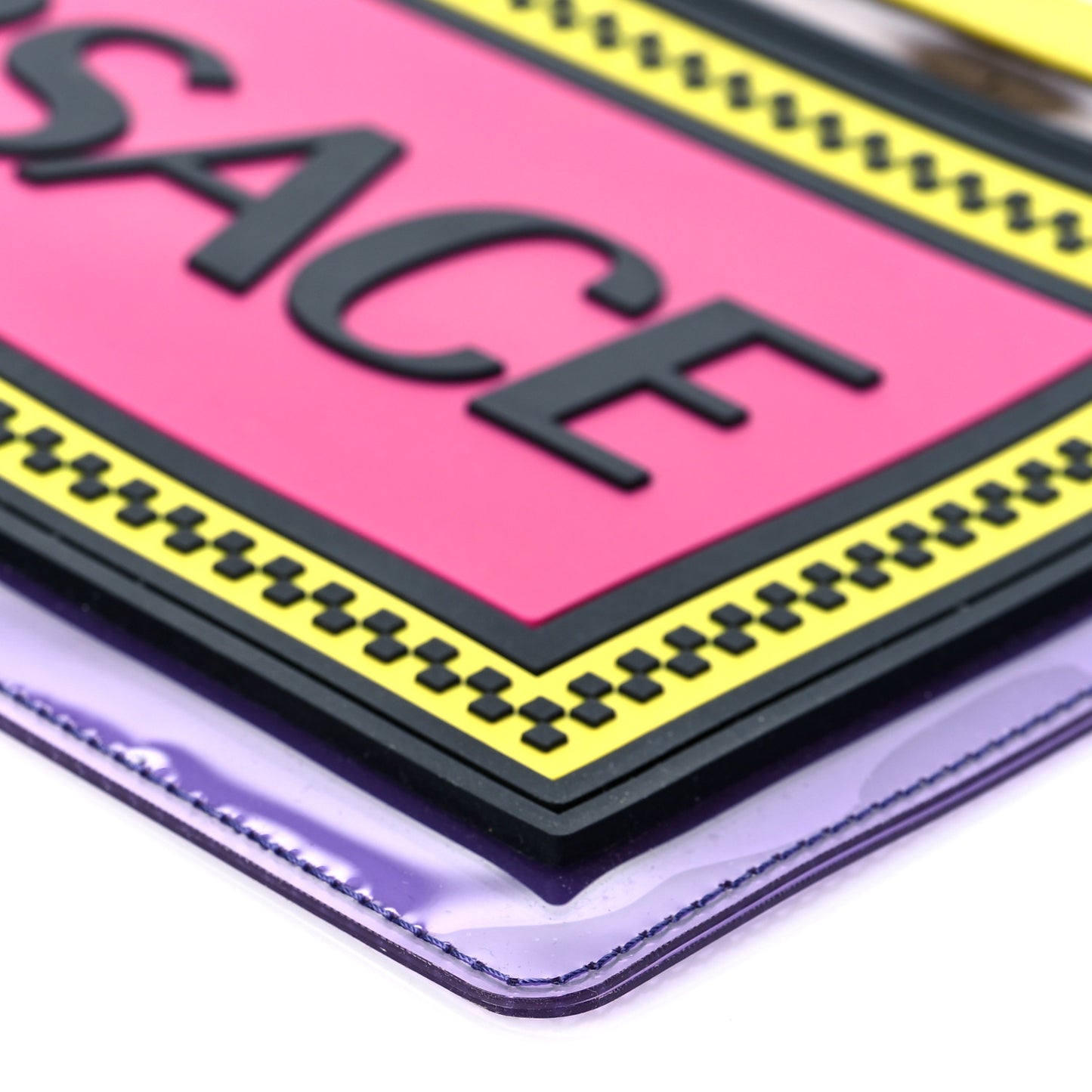 Vinyl Rubber Calfskin 90s Logo Pouch Multicolor
