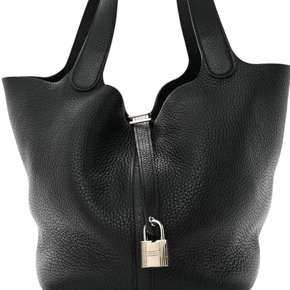 Hermes Taurillon Clemence Picotin Lock 22 MM Black 8 of 12