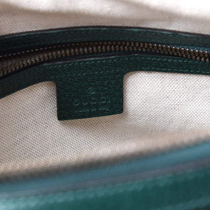 Gucci Suede Daino Textured Dollar Calfskin Web Medium Duffle Bag Green 9 of 11