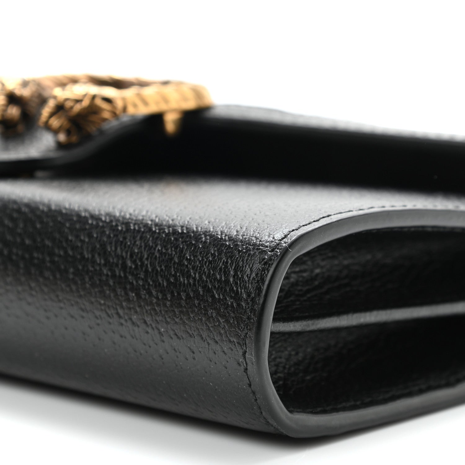 Gucci Calfskin Web Mini Dionysus Chain Wallet Black 10 of 11