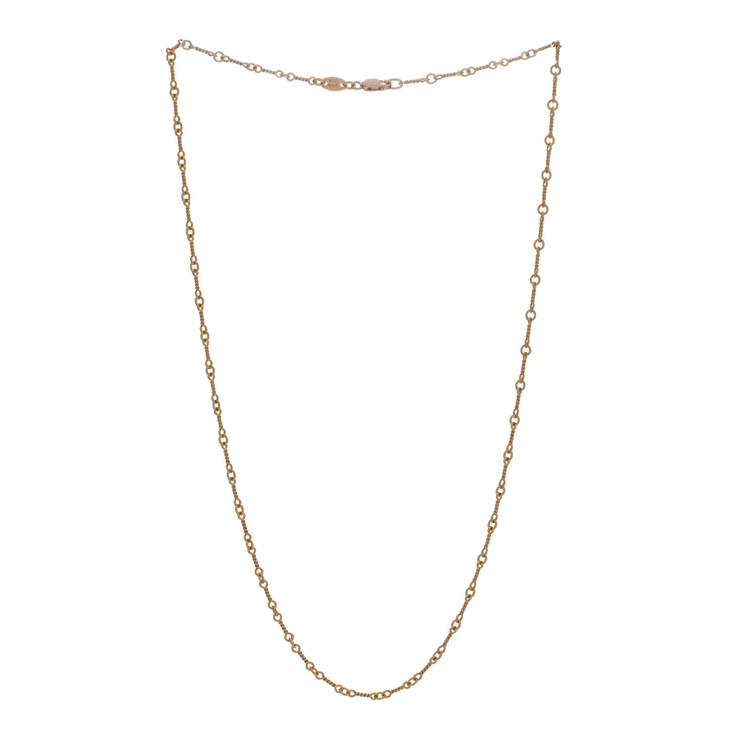 Chrome Hearts 22K Yellow Gold Twist Chain Necklace 18" 3 of 4