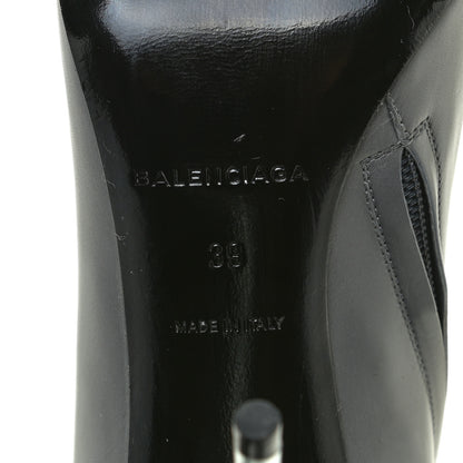 Balenciaga Calkfskin Round Toe Steel Transparent Heel 110mm Booties 39 Asphalte 7 of 8
