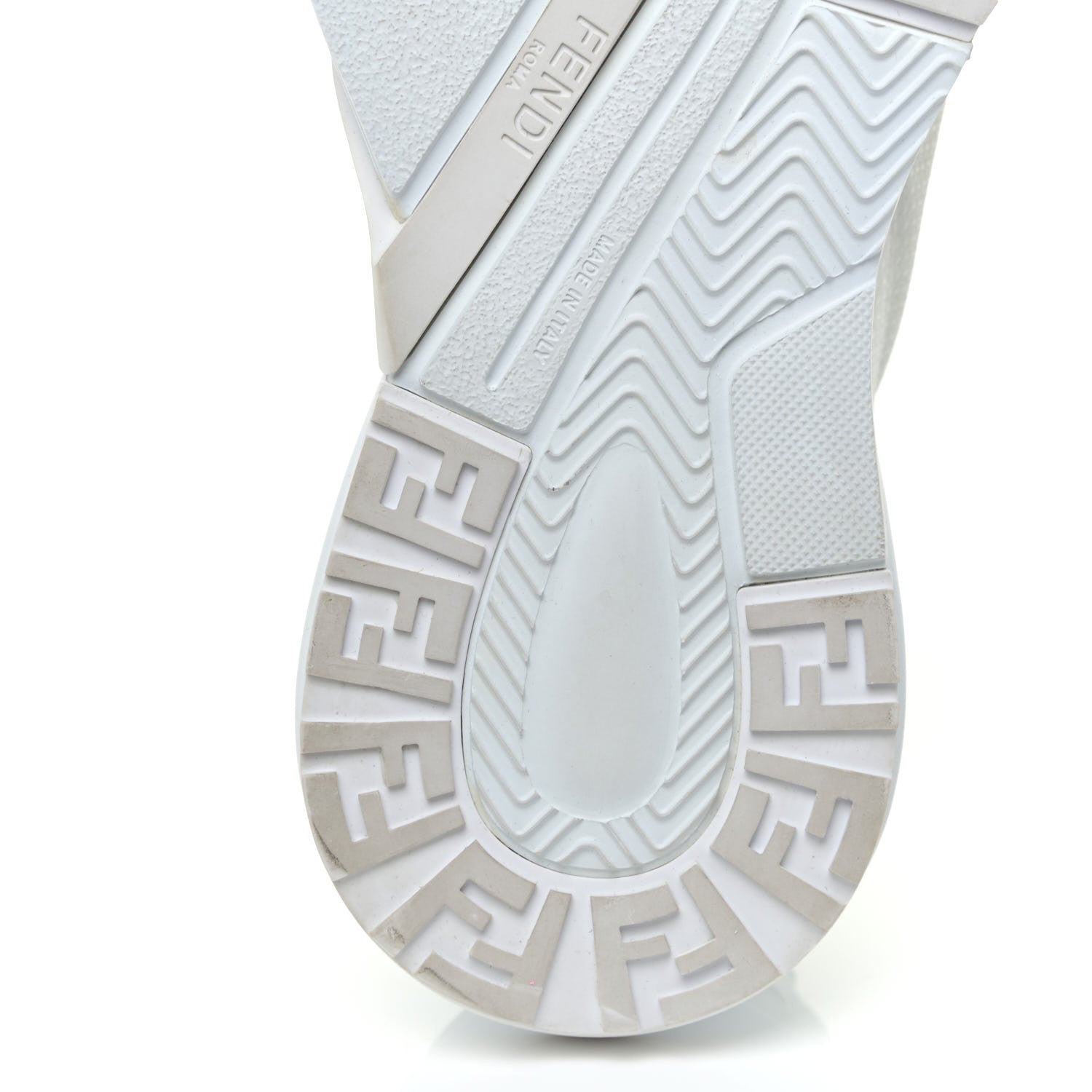 Fendi Nylon Suede Transparent Fendi Flow Low Top Sneakers 36 White 9 of 16