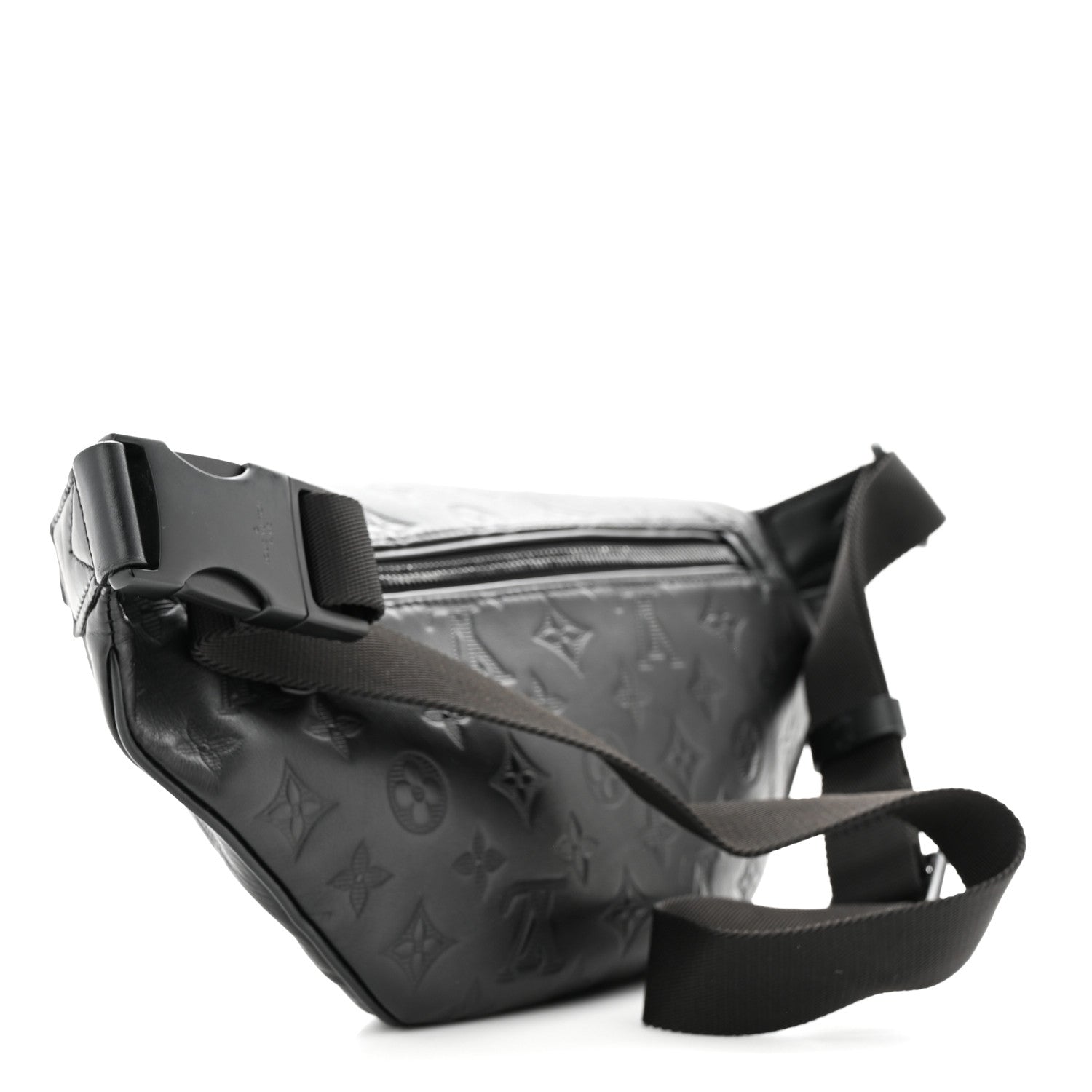 Louis Vuitton Calfskin Monogram Shadow Discovery Bumbag Black 3 of 9