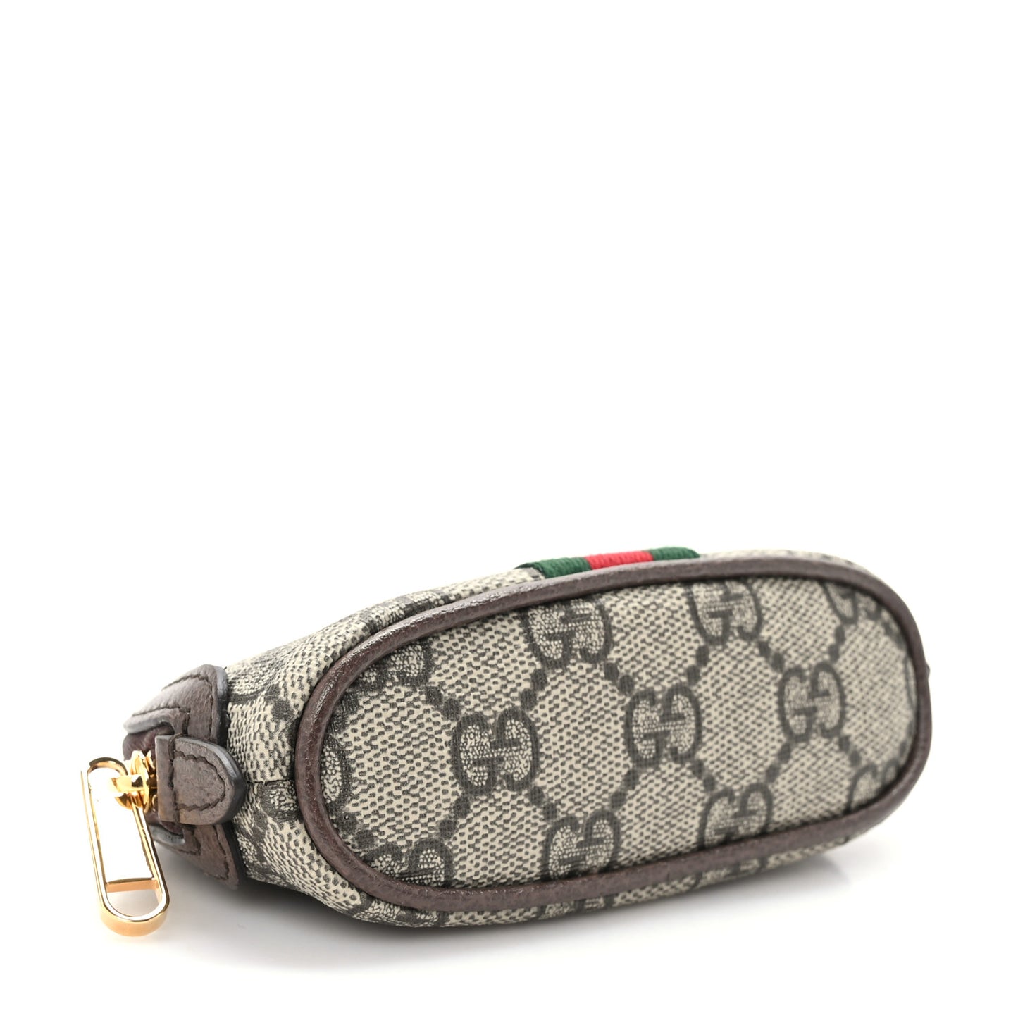 GG Supreme Monogram Web Ophidia Dome Key Pouch Beige New Acero