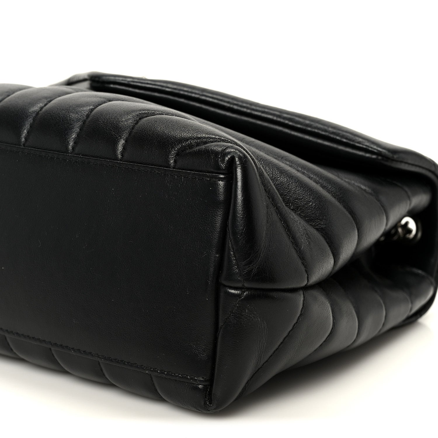 Saint Laurent Calfskin Y Quilted Monogram Small Loulou Chain Satchel Black 11 of 11