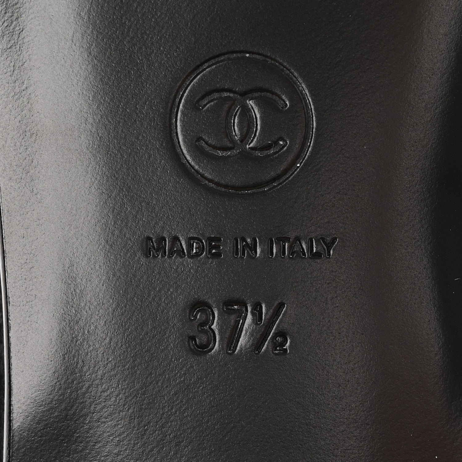 Chanel Lambskin Patent Cap Toe CC Ballerina Flats 37.5 Black 6 of 11