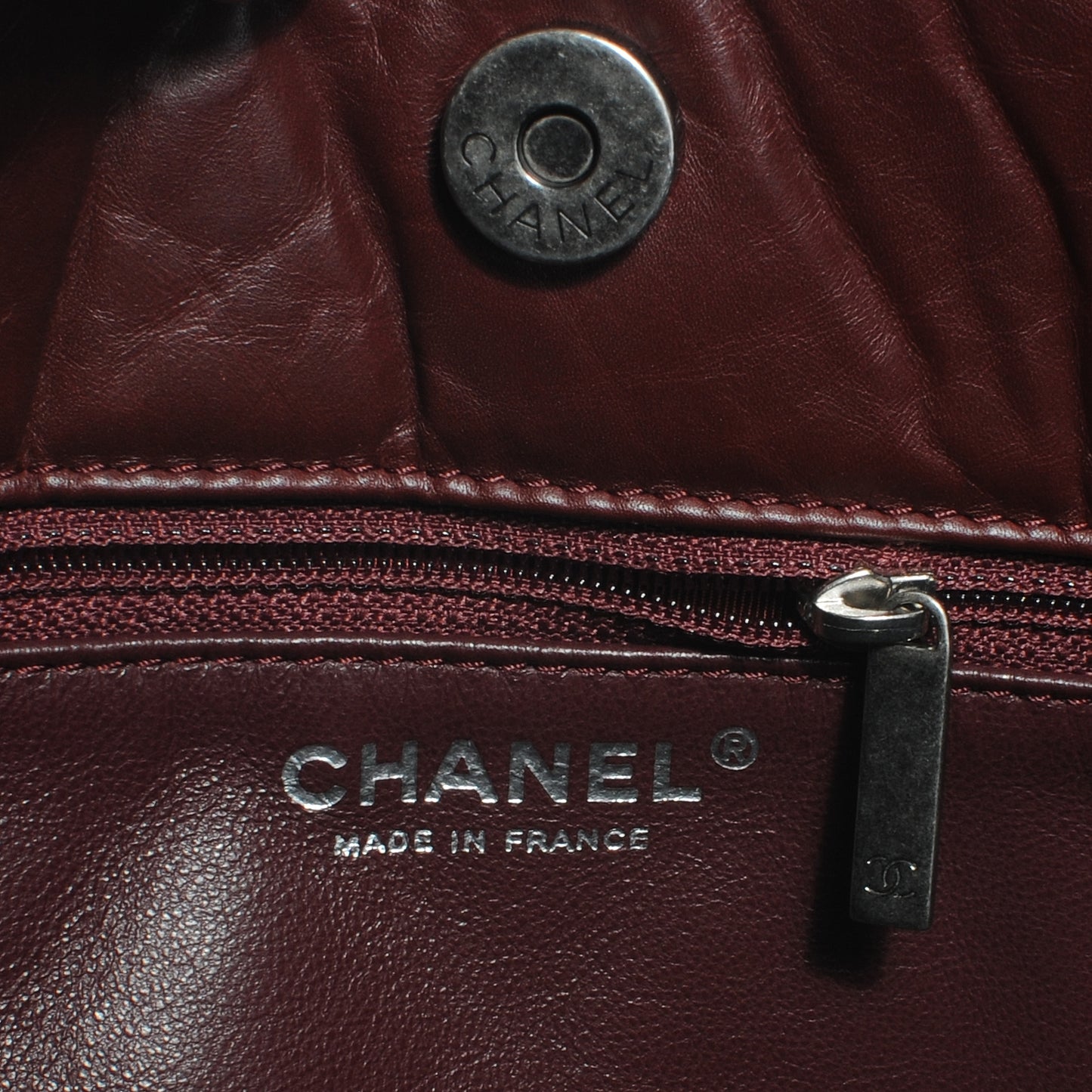 Aged Calfskin Reissue 2.55 Tote Bordeaux